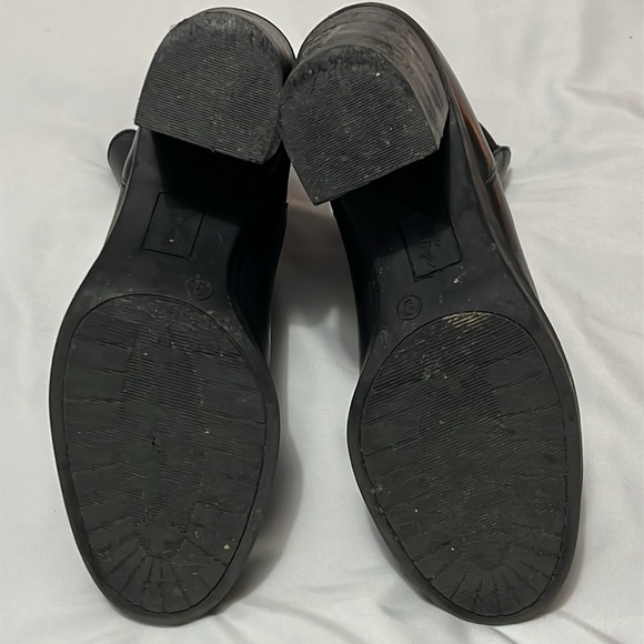 Crown Vintage After Hours Black Leather Round Toe Heeled Chelsea Boots - Picture 7 of 11